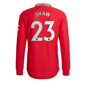 Manchester United Luke Shaw #23 Hjemmedrakt 2022-23 Langermet
